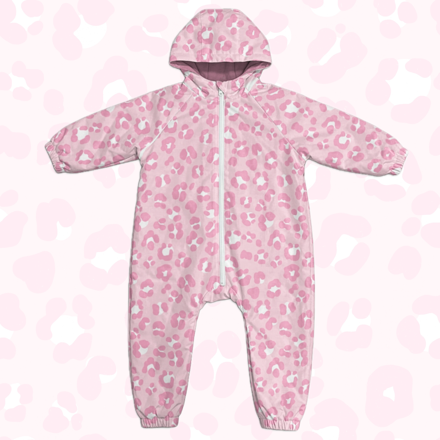 Pink Leopard Print Puddlesuit