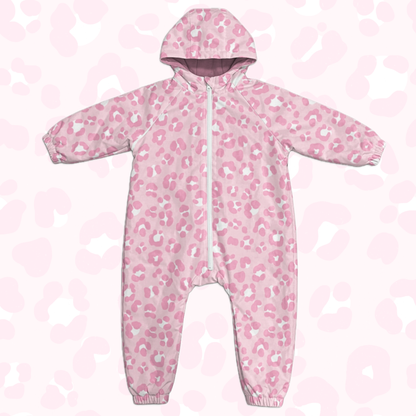 Pink Leopard Print Puddlesuit