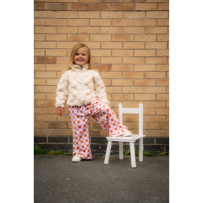 Checked Wide Leg Pants