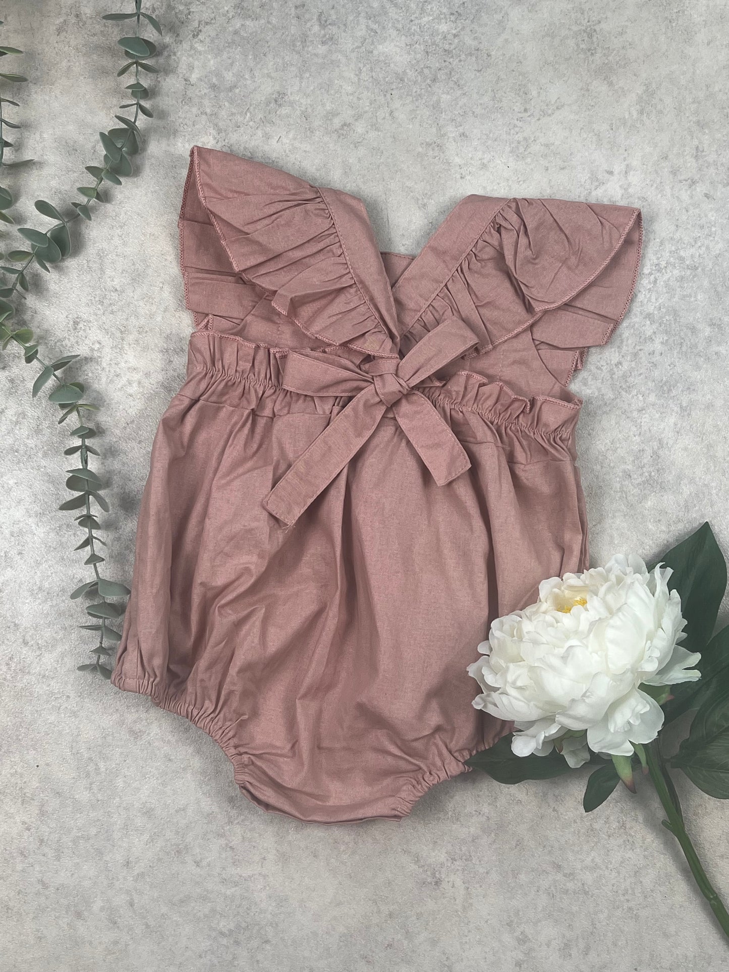 Dusty Pink Frill Romper