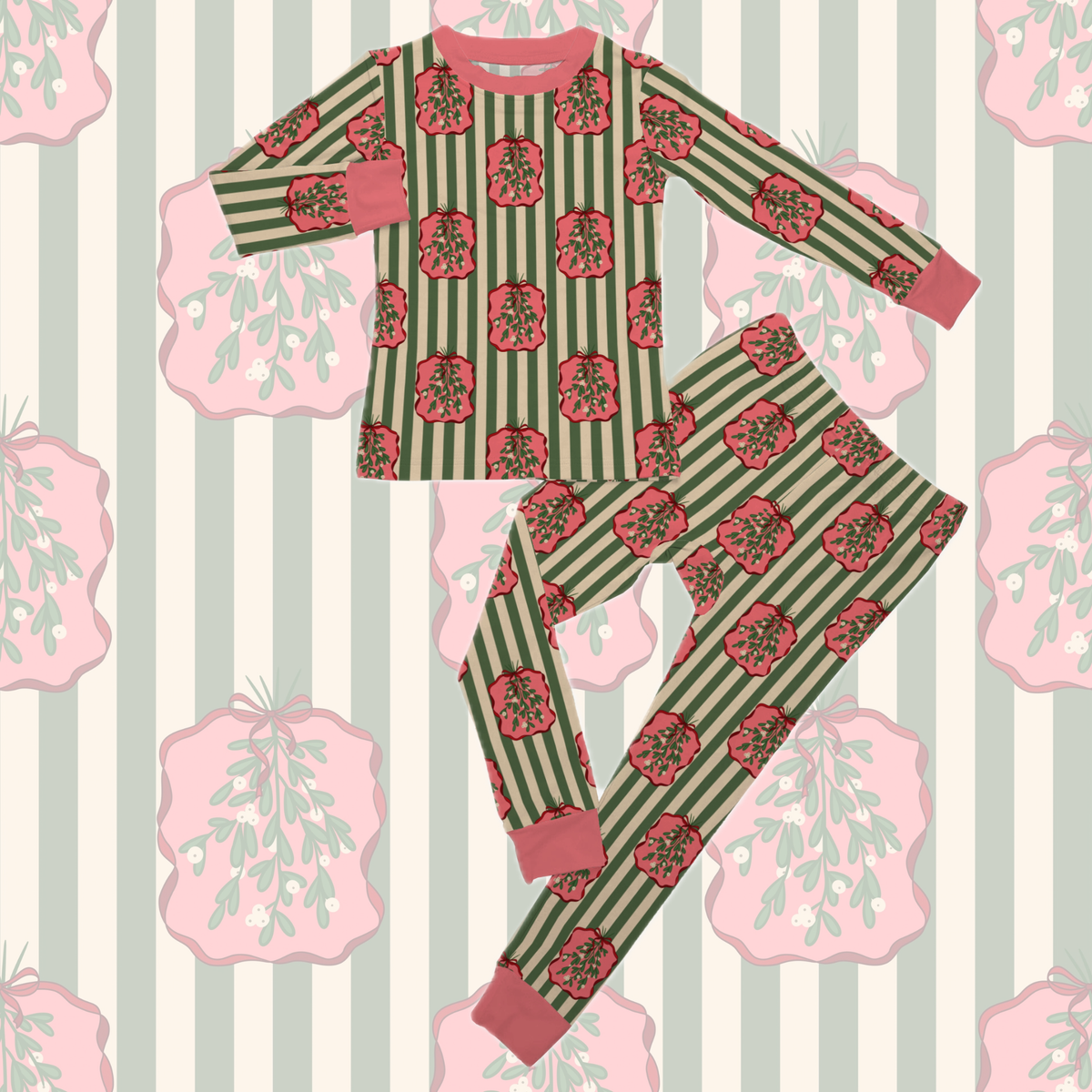 Retro Mistletoe Pyjamas