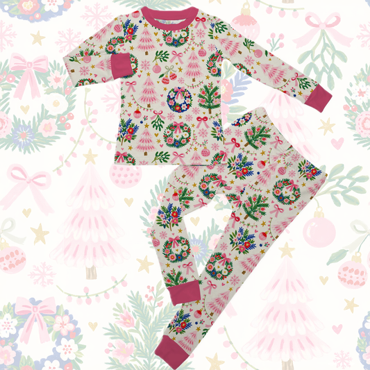 Pink Yultide Pyjamas