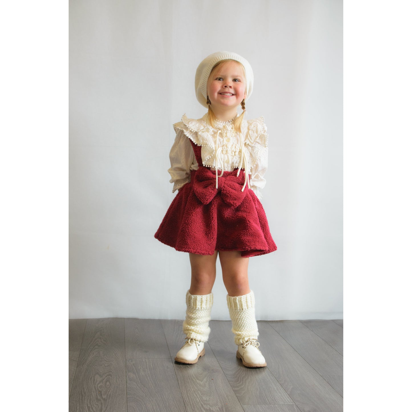 Teddy Bow Braced Skirt