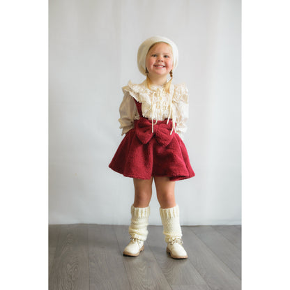 Teddy Bow Braced Skirt