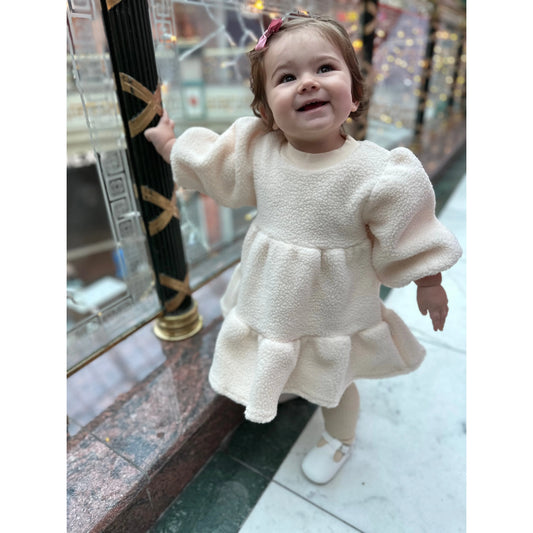 Cream Teddy Dress