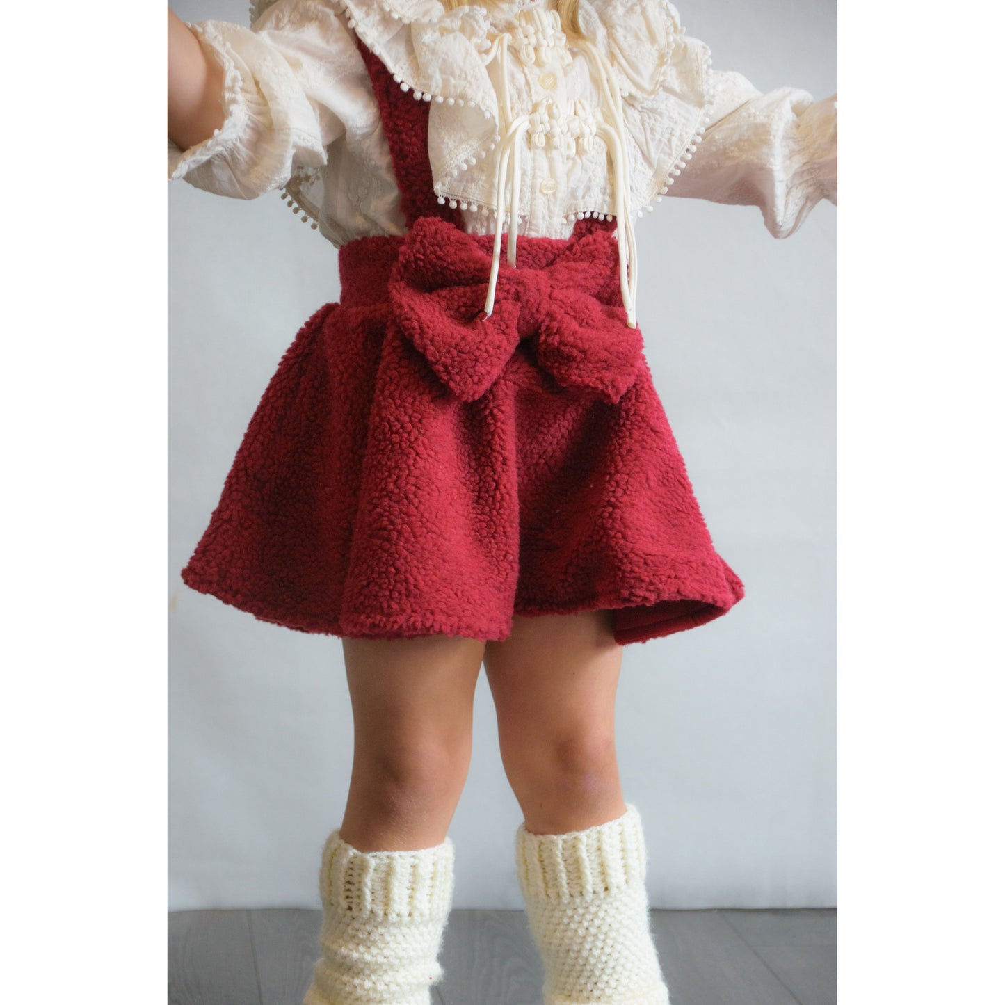 Teddy Bow Braced Skirt