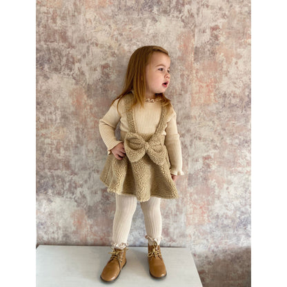 Teddy Bow Braced Skirt