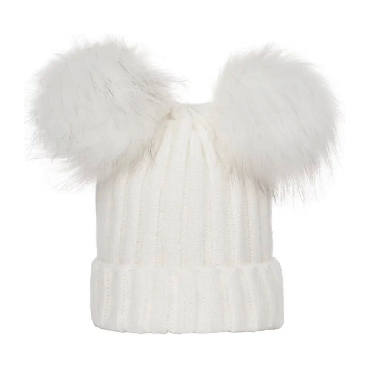 White Florence PomPom Hat