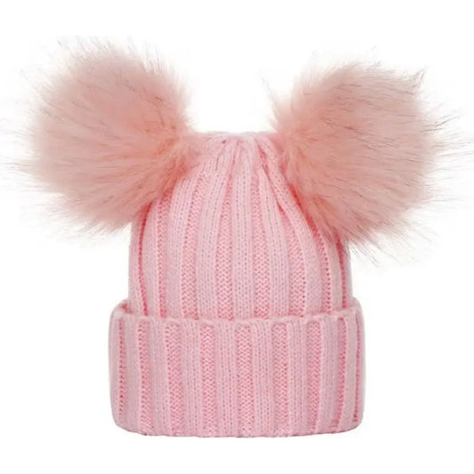 Pink Florence PomPom Hat