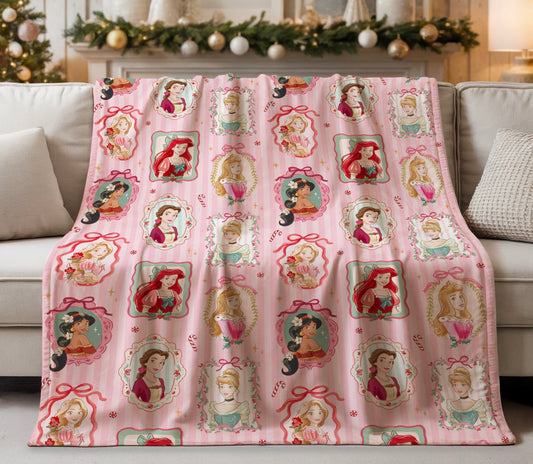 Festive Princess Portrait Blanket