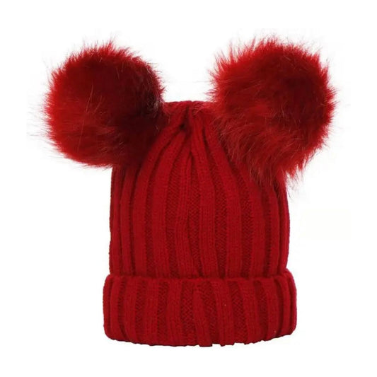 Red Florence PomPom Hat