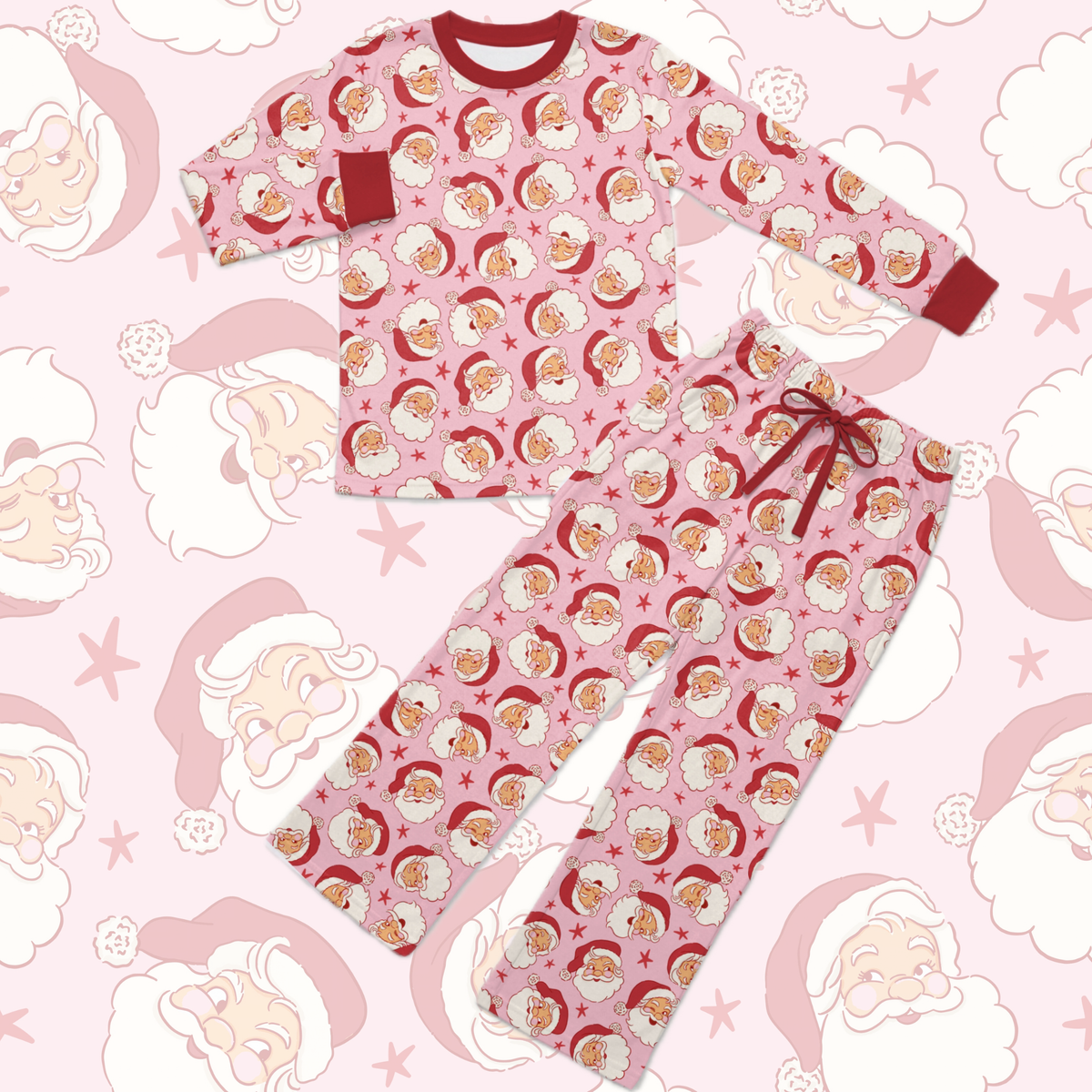Adult Pink Santa Pyjamas