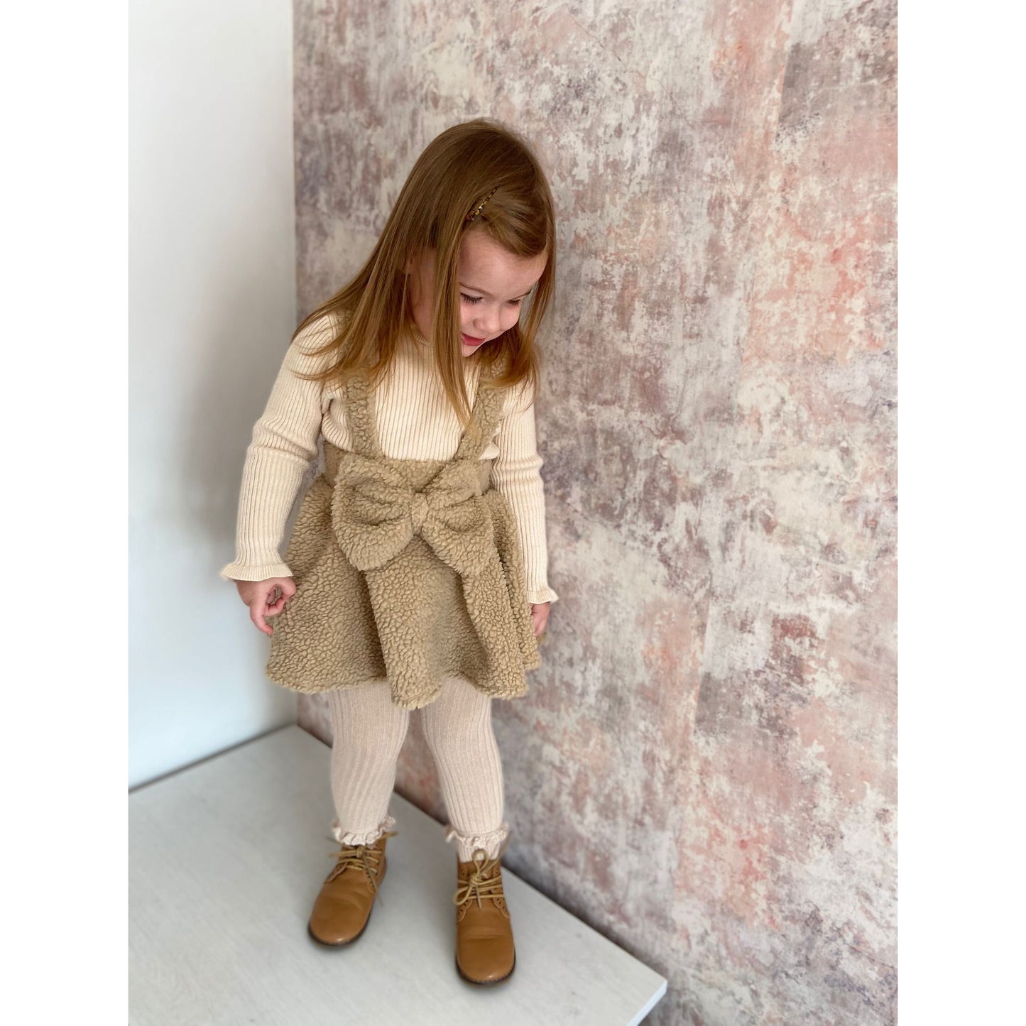 Teddy Bow Braced Skirt